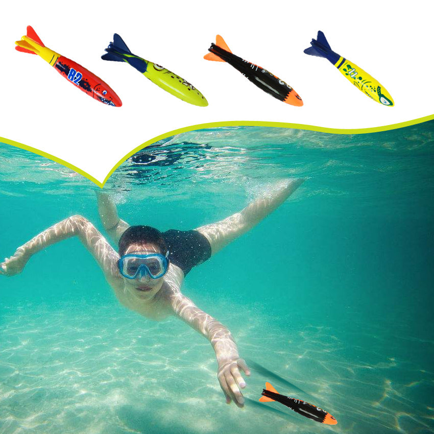 Children's Sports Diving Throw Torpedo Plastic Toys