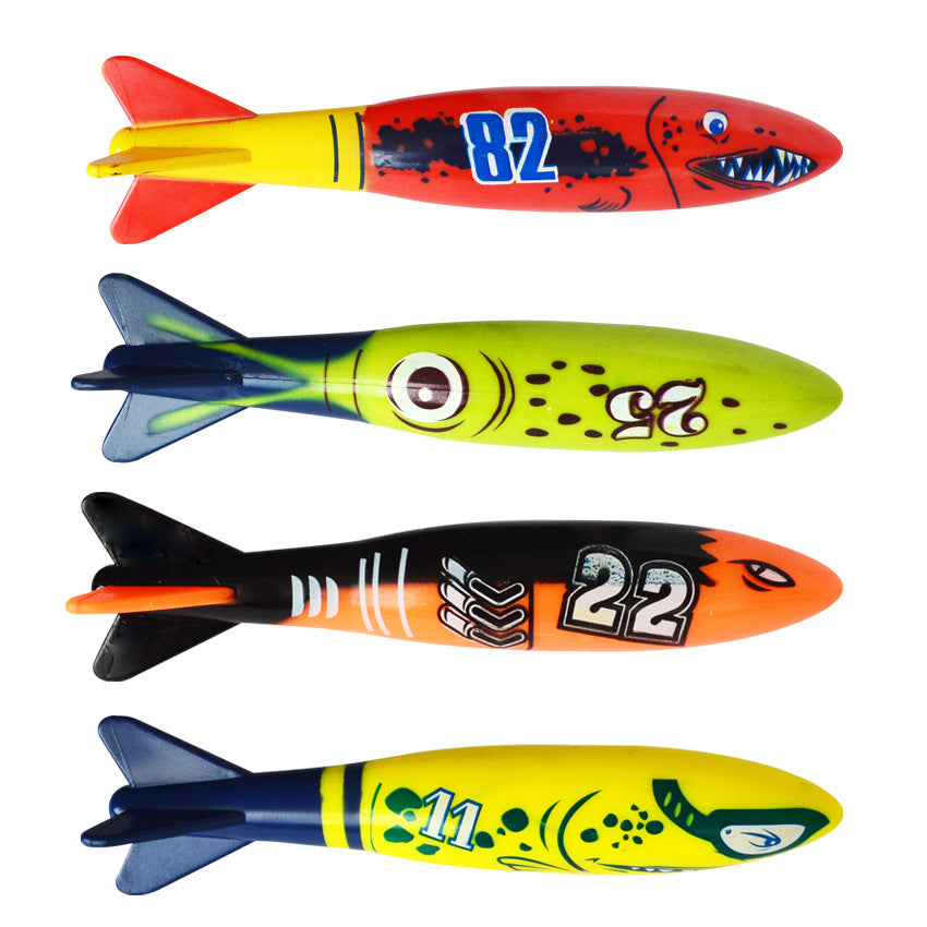 Children's Sports Diving Throw Torpedo Plastic Toys