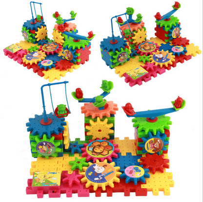 Children's DIY electric building blocks toys Puzzle paradise