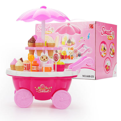 Children pretend play toys simulation candy Cart