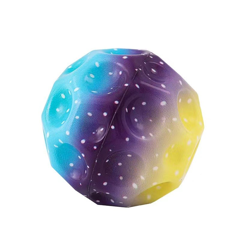 Colorful Hole Ball Soft Bouncy Ball Anti-fall Moon Shape