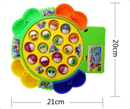 Electric music spinning fishing set baby puzzle toy