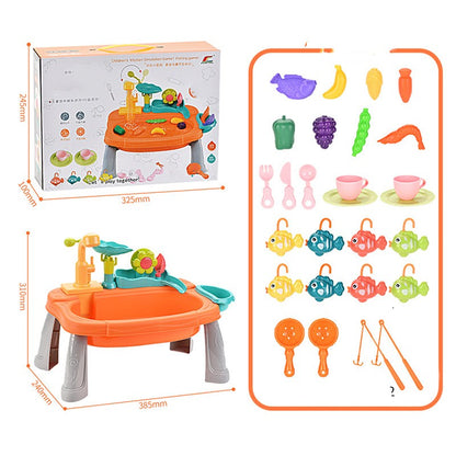 Munchkin Children's Fishing Platform Multifunctional Electric Water Cycle Float Turn And Turn Fishing Duckling Water Play Fishing Toys