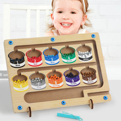 Children's Wooden Color Classification Magnetic Counting Chamber