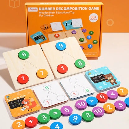 Kids Math Early Education Teaching Aids Wooden Digital Decomposition Arithmetic