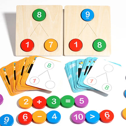 Kids Math Early Education Teaching Aids Wooden Digital Decomposition Arithmetic
