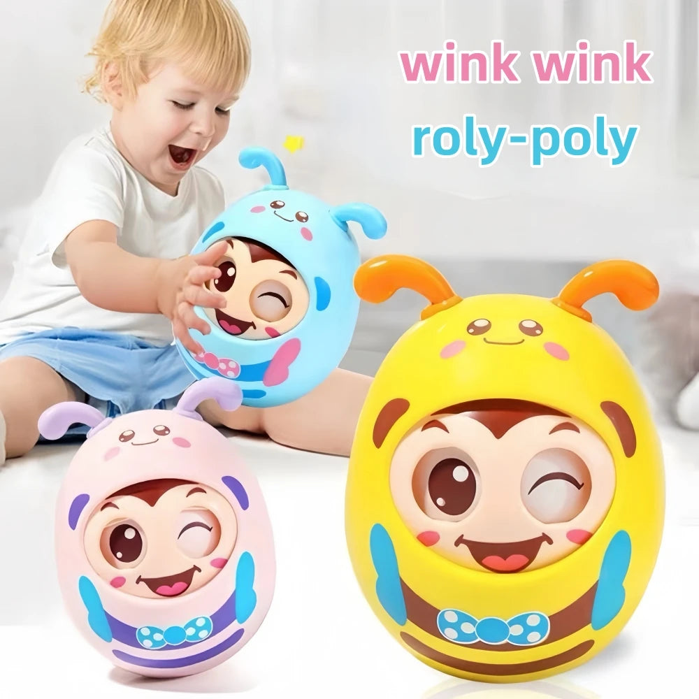 1PCS Roly Poly Baby Toy 6 to 12 Months, Tummy Time Rocking Toy