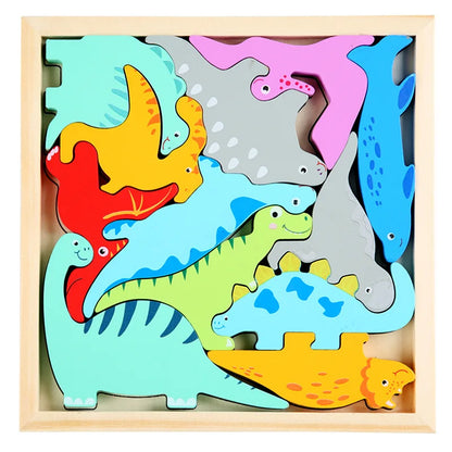 Hot New 3D Puzzle Wooden Toys Baby Learning Educational Hand Grasp Board