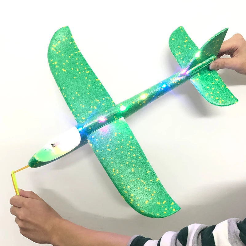 33/50CM Big Foam Plane Glider Hand Throw Airplane Light Inertial Bubble Planes