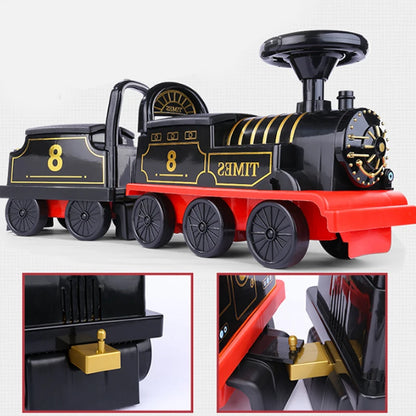 Electric Train Kids Riding Toy Ailway Can Carry Train Rail Car Train