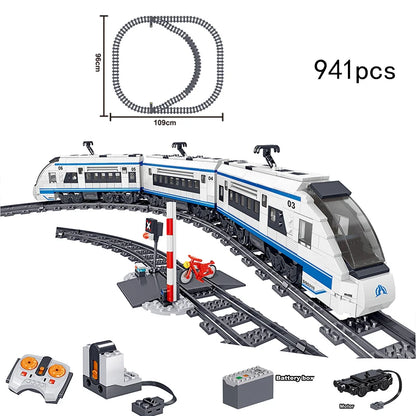 City Train Set Steam Bullet Vehicle Cargo Railway Station