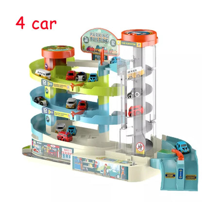 Combination Adventure Track Car Toy Link Parking Building Toys