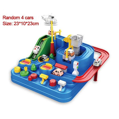 Combination Adventure Track Car Toy Link Parking Building Toys
