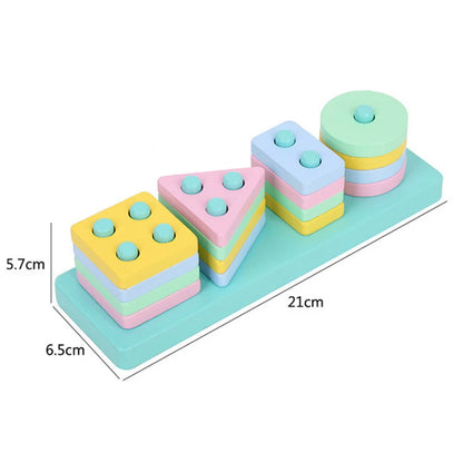 Montessori Toy Wooden Building Blocks Early Learning Educational Toys