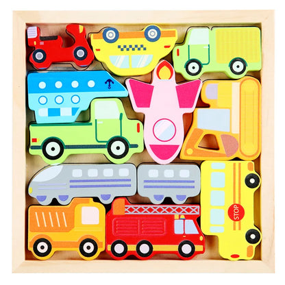 Hot New 3D Puzzle Wooden Toys Baby Learning Educational Hand Grasp Board