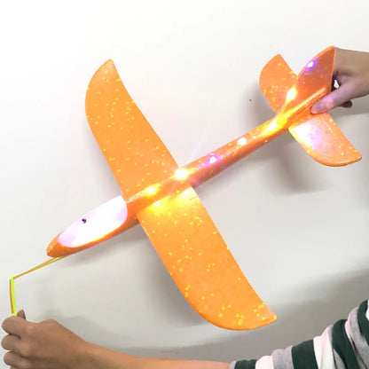 33/50CM Big Foam Plane Glider Hand Throw Airplane Light Inertial Bubble Planes