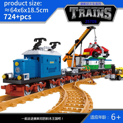 City Train Set Steam Bullet Vehicle Cargo Railway Station