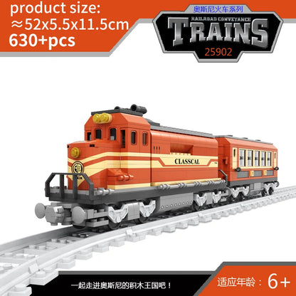 City Train Set Steam Bullet Vehicle Cargo Railway Station