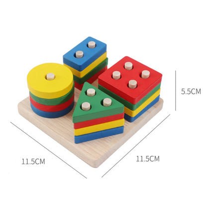 Montessori Toy Wooden Building Blocks Early Learning Educational Toys