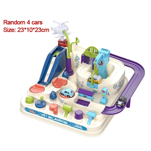 Combination Adventure Track Car Toy Link Parking Building Toys