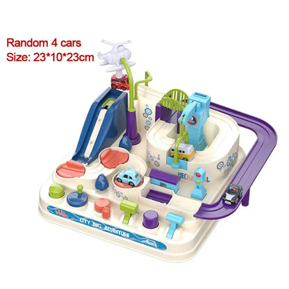 Combination Adventure Track Car Toy Link Parking Building Toys