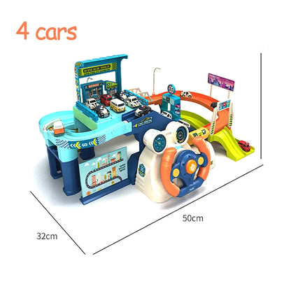 Combination Adventure Track Car Toy Link Parking Building Toys