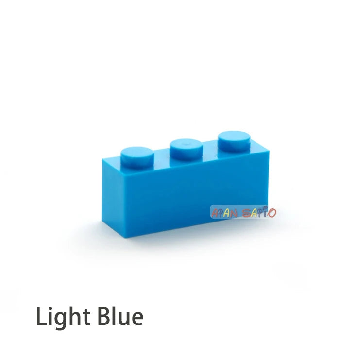 300pcs Building Blocks Toys High 1x3 16Color Bricks Size