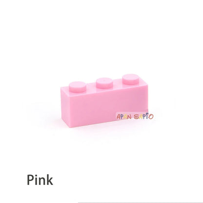 300pcs Building Blocks Toys High 1x3 16Color Bricks Size