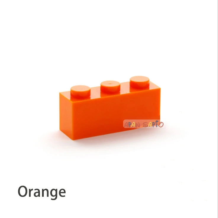 300pcs Building Blocks Toys High 1x3 16Color Bricks Size