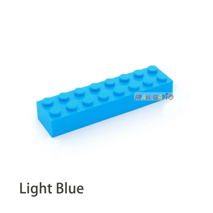 20pcs DIY Building Blocks Thick 2x8 Dots Educational Creative Toys
