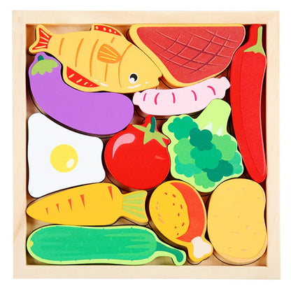 Hot New 3D Puzzle Wooden Toys Baby Learning Educational Hand Grasp Board