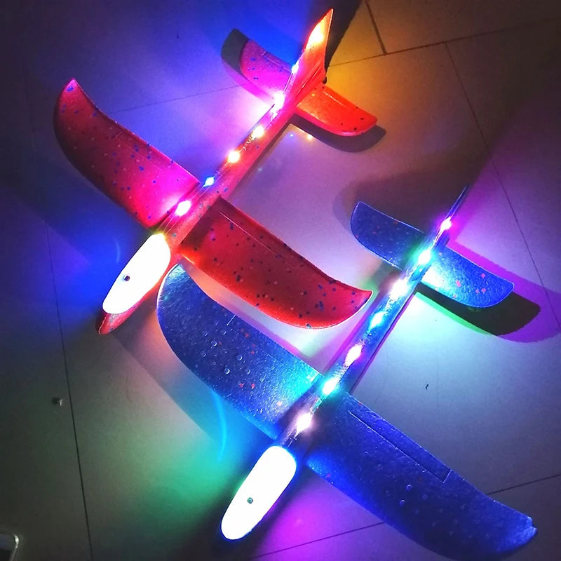 33/50CM Big Foam Plane Glider Hand Throw Airplane Light Inertial Bubble Planes