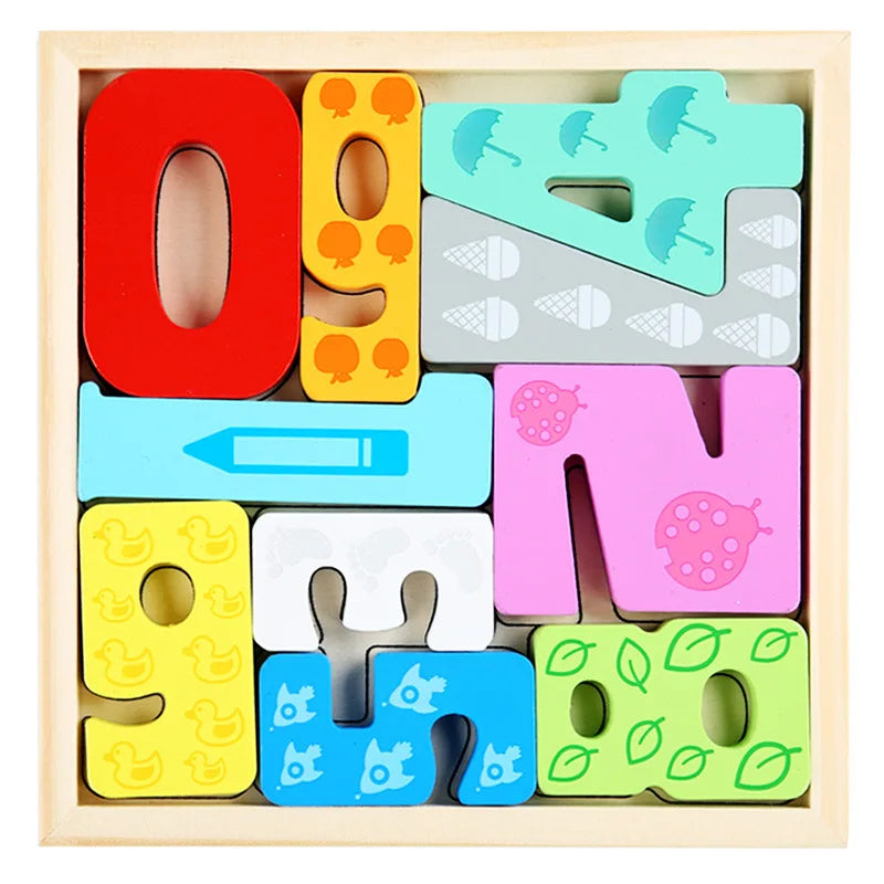 Hot New 3D Puzzle Wooden Toys Baby Learning Educational Hand Grasp Board
