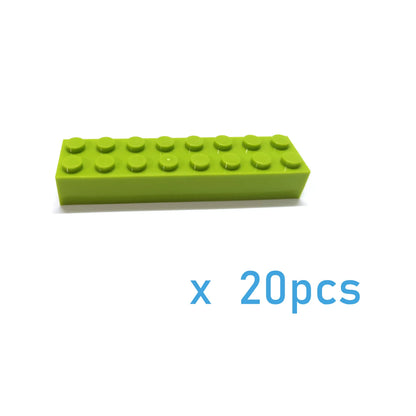 20pcs DIY Building Blocks Thick 2x8 Dots Educational Creative Toys