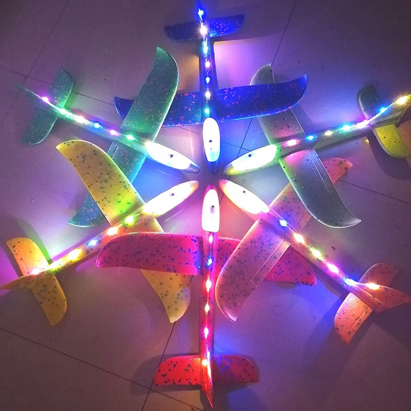 33/50CM Big Foam Plane Glider Hand Throw Airplane Light Inertial Bubble Planes
