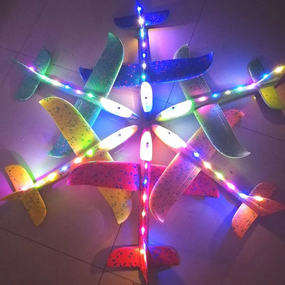 33/50CM Big Foam Plane Glider Hand Throw Airplane Light Inertial Bubble Planes
