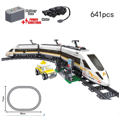 City Train Set Steam Bullet Vehicle Cargo Railway Station