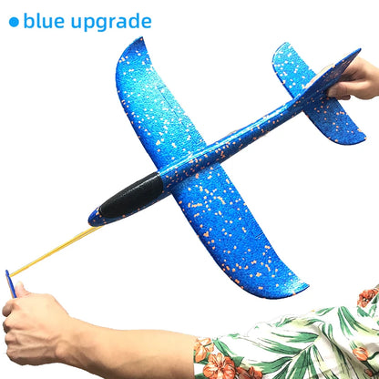 33/50CM Big Foam Plane Glider Hand Throw Airplane Light Inertial Bubble Planes