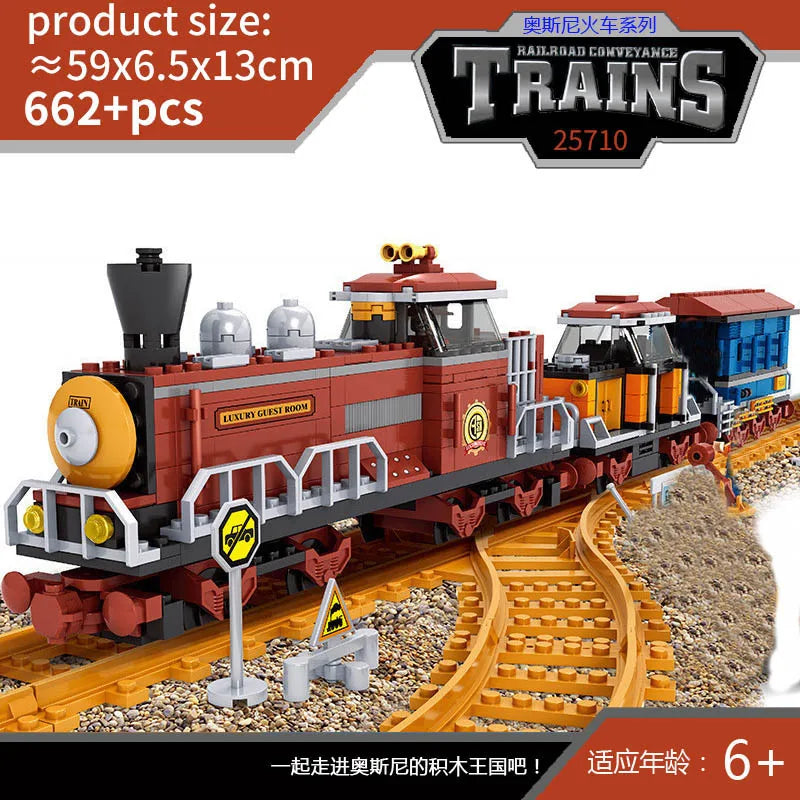 City Train Set Steam Bullet Vehicle Cargo Railway Station