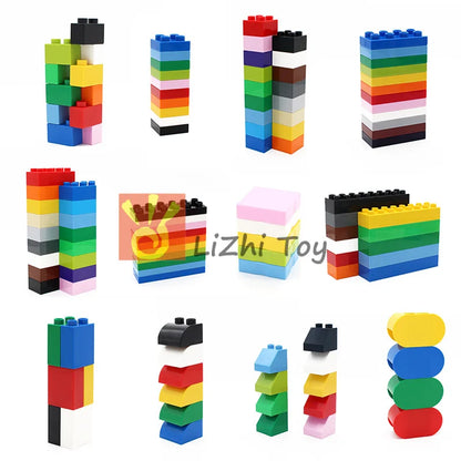 MOC Big Size Building Blocks Bricks Slope Windows Door Car
