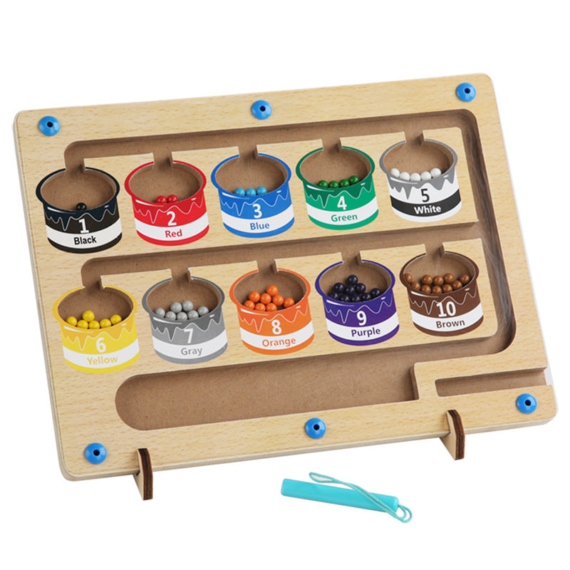 Children's Wooden Color Classification Magnetic Counting Chamber