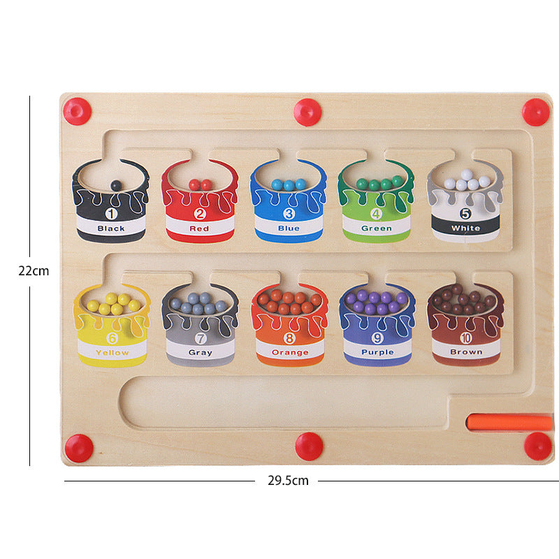 Wooden Magnetic Beads Children Thinking Educational Toys