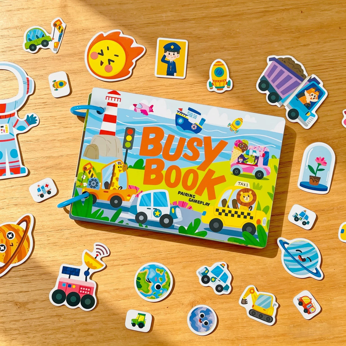 Reusable Interactive DIY Busy Book, Tear-And-Pull Quiet Book, Science Educational Activity Cards