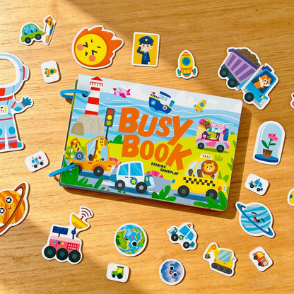 Reusable Interactive DIY Busy Book, Tear-And-Pull Quiet Book, Science Educational Activity Cards