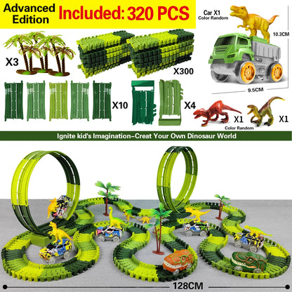 Children Electric Track Toy Car Dinosaur Car Kids