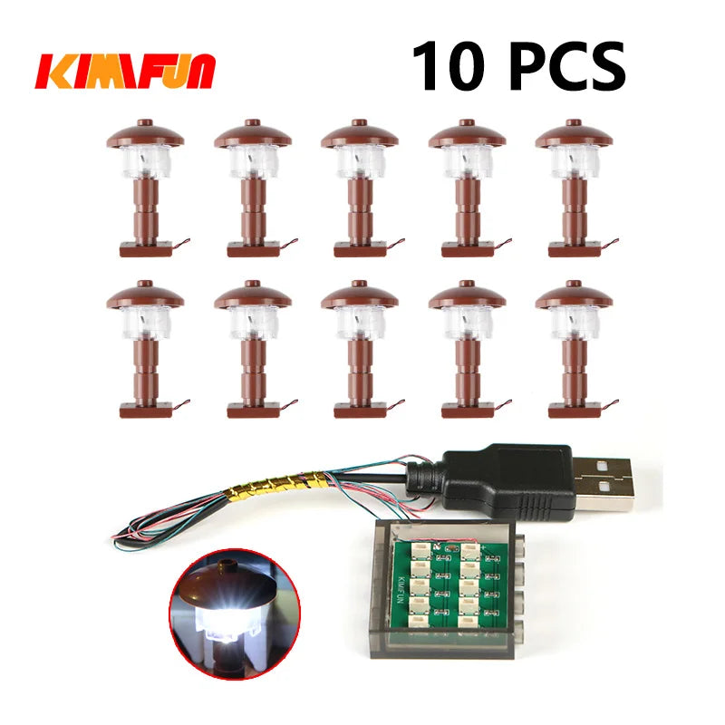 10PCS 0.8mm Pin RGB LED For LEGO Building Blocks