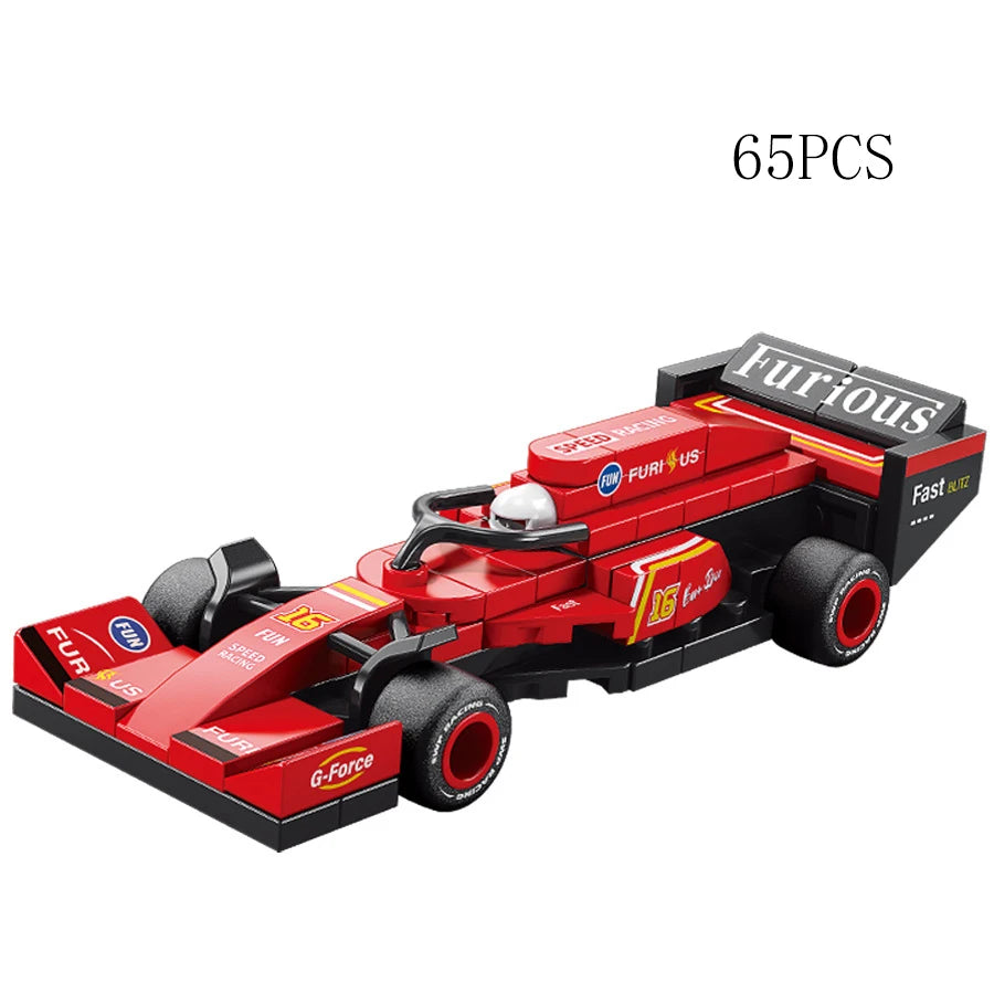 City Speed Racing MOC Car Sports Building Blocks Bricks Classic