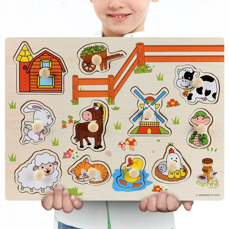 Wooden Puzzles Children Montessori Toys