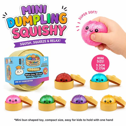New Colorful Glitter Bead Filled Dumpling Squishy, Blind Box