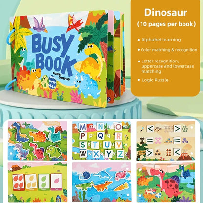 Reusable Interactive DIY Busy Book, Tear-And-Pull Quiet Book, Science Educational Activity Cards